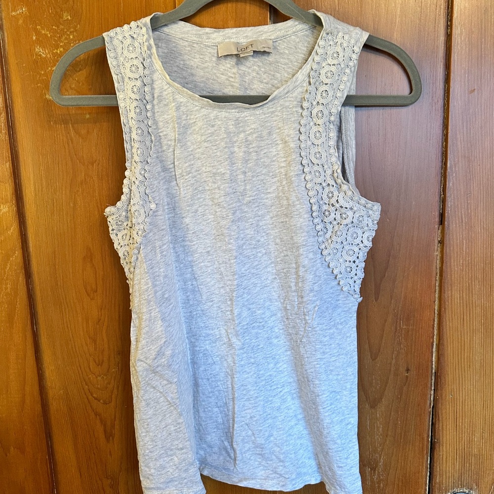 Loft Gray Sleeveless Top